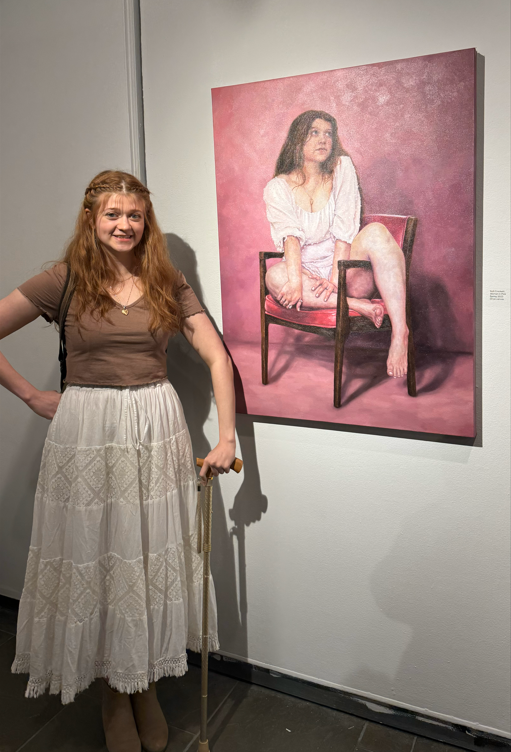 And finally, Woman in Pink was in the 56th Annual Student Juried Exhibition at UNCC and won 2nd place in show!